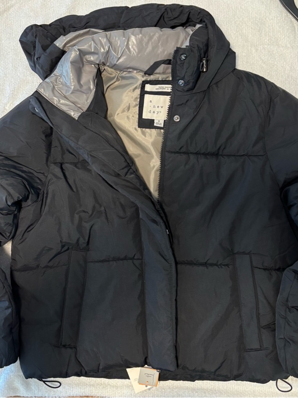 a new day Black women Puffer Jacket with Hood
